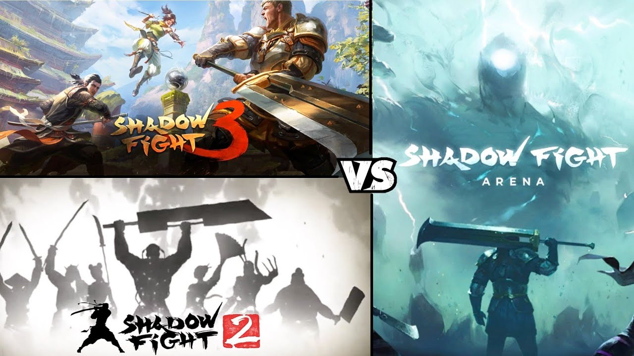 Shadow Fight 2 vs Shadow Fight 3 vs Shadow Fight Arena