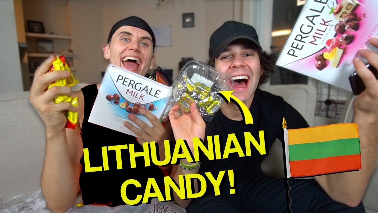 Trying LITHUANIAN CANDY! ft. David Dobrik