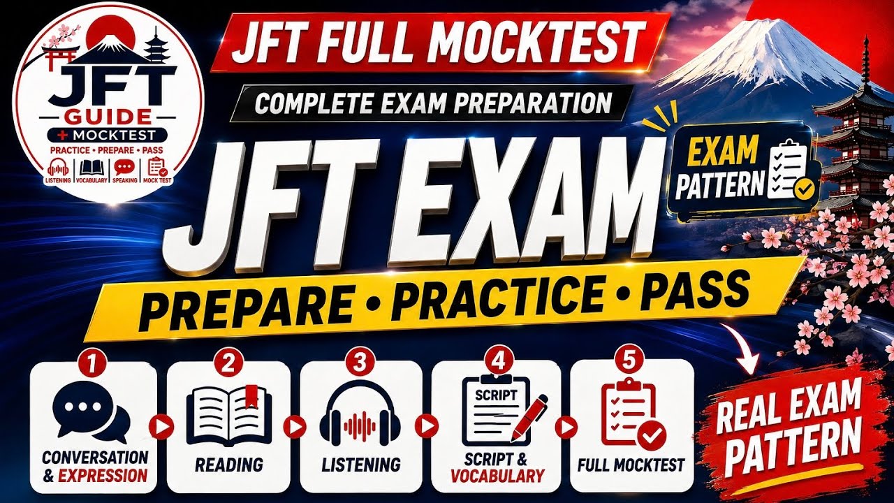 JFT Full MockTest  🇯🇵| Part 1|  #jftbasic #jftexam #jft 