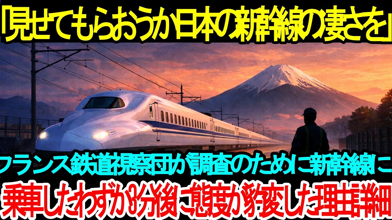 【海外の反応】「見せてもらおうか、新幹線の実力とやらを 」フランス鉄道視察団が調査のために新幹線に乗車したわずか3分後に驚愕した理由