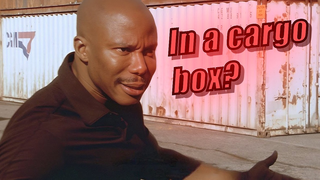 Cargo Box Scene - But Debra Is Actually There