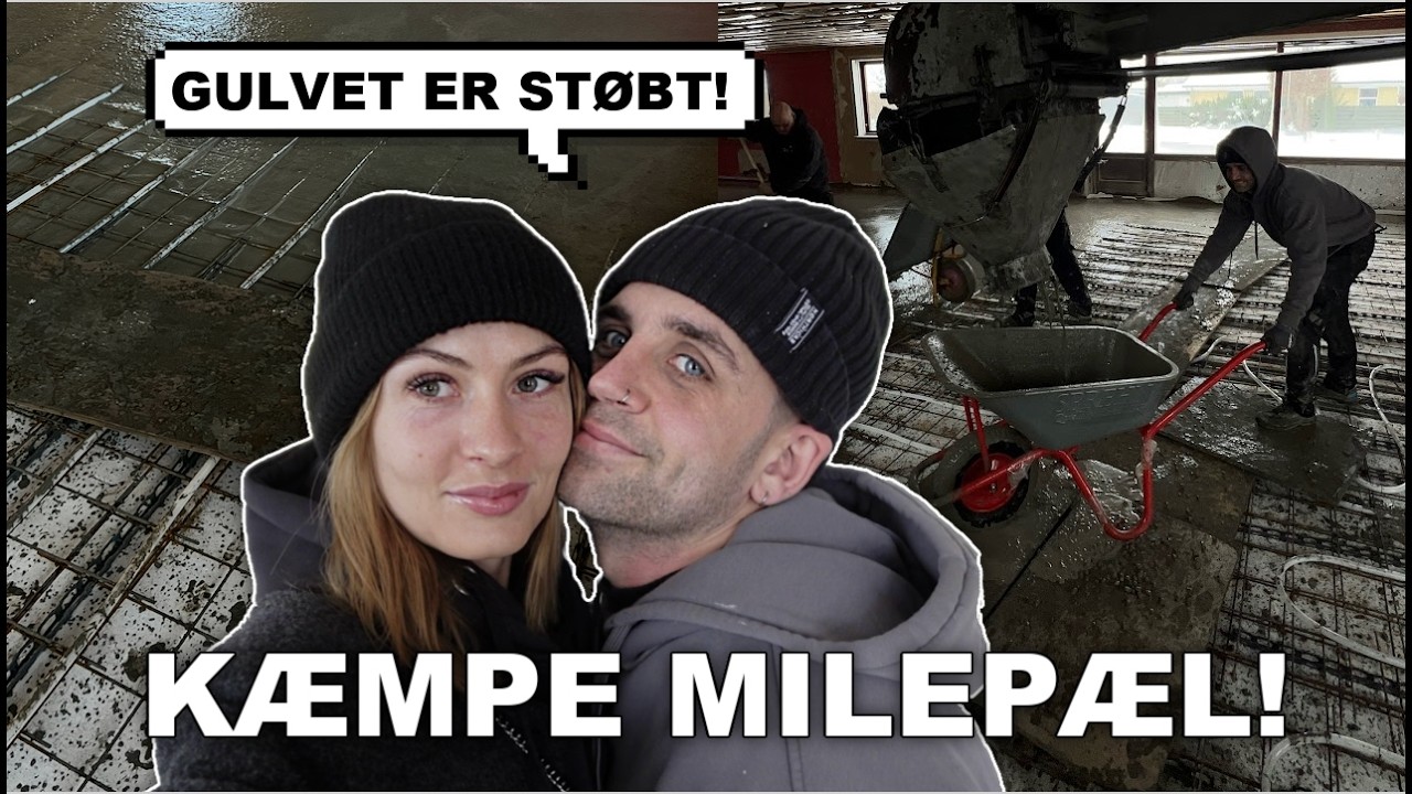 VI HAR ENDELIG STØBT GULV! *husrenovering pt. 4*