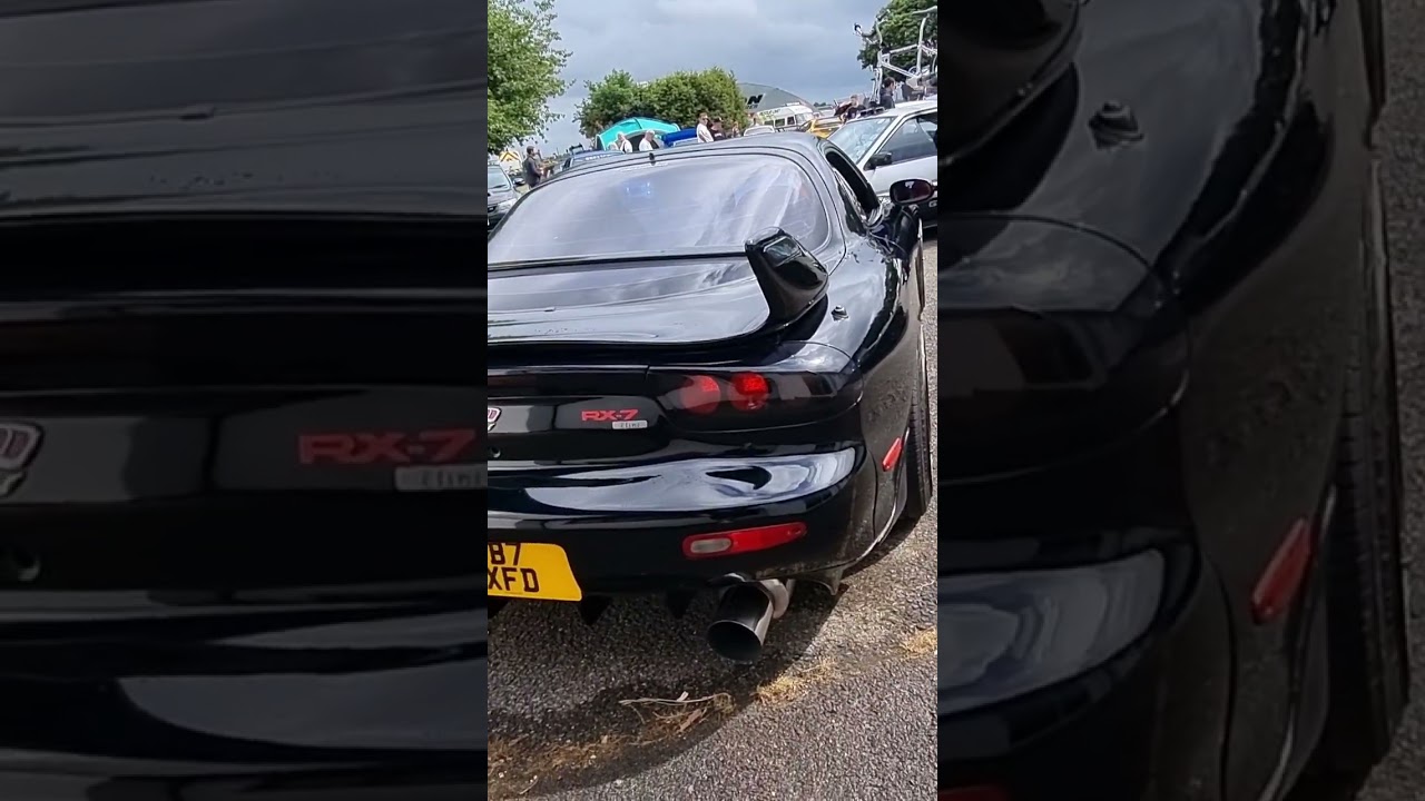 Mazda Rx7 FD3S Stock vs half bridge port cold start up at JDM Combe 2023