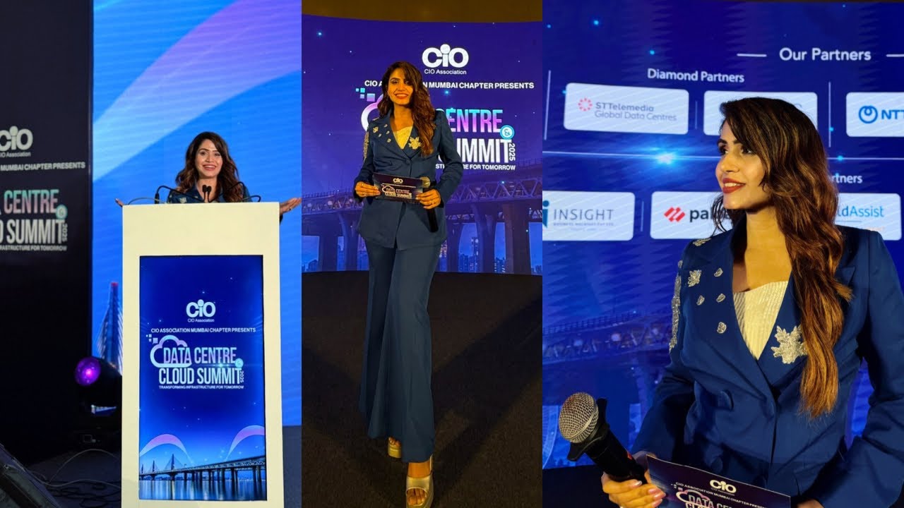 Anchor Rupali Sapkall Hosted  the CIO Cloud & Data Centre Summit 2025 | Corporate Emcee 🎤