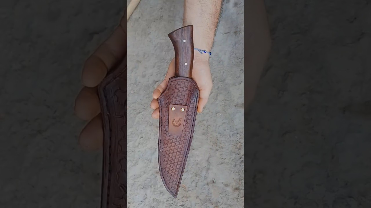 Bainha de couro faca Artesanal #facasdecorte #faca #woodworking #knif
