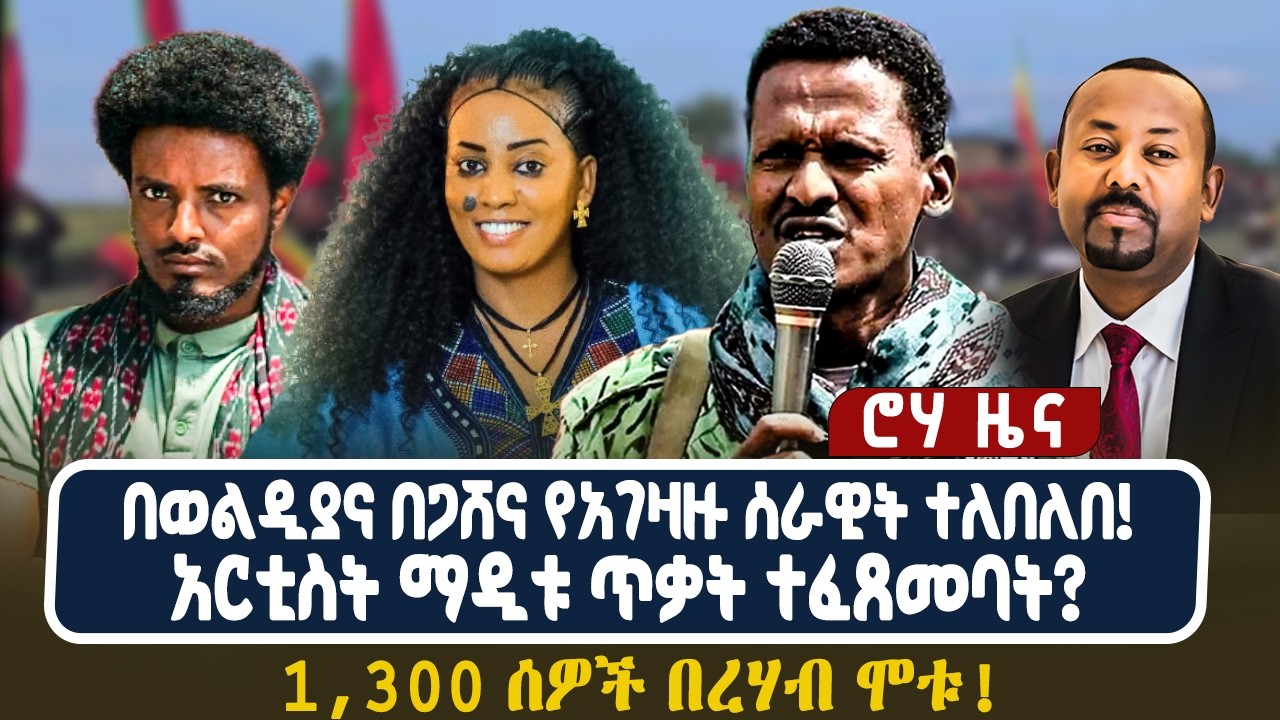 በወልዲያና በጋሸና የአገዛዙ ሰራዊት ተለበለበ! | አርቲስት ማዲቱ ጥቃት ተፈጸመባት? | 1,300 ሰዎች በረሃብ ሞቱ!