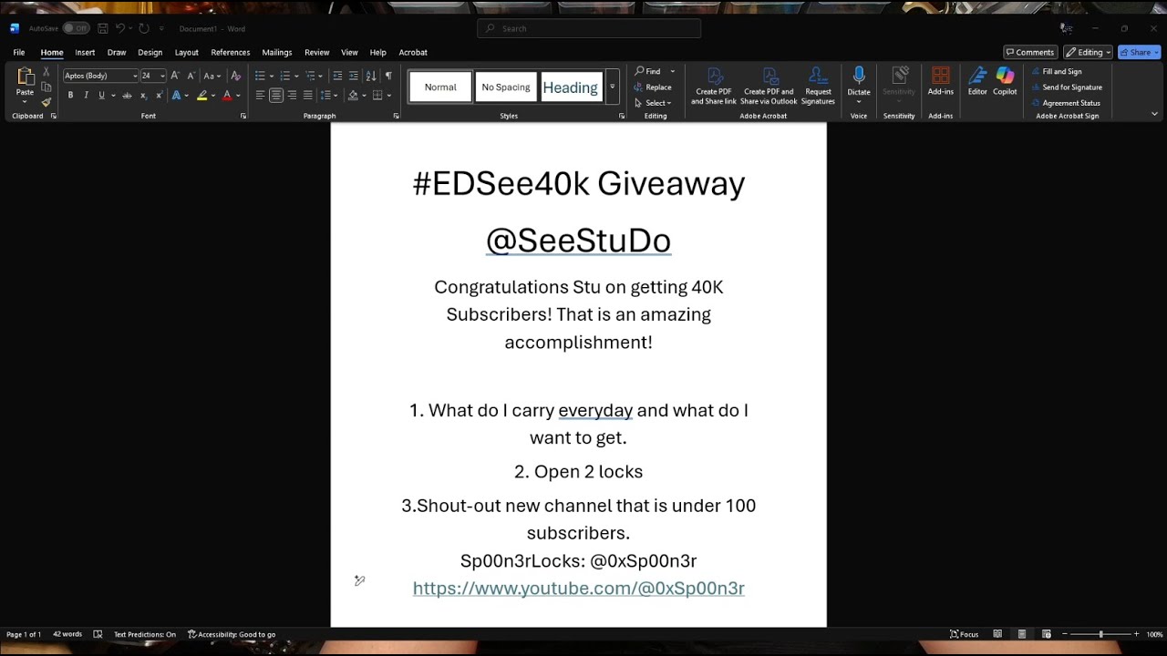 (107) #EDSee40k Giveaway Entry @SeeStuDo  @0xSp00n3r