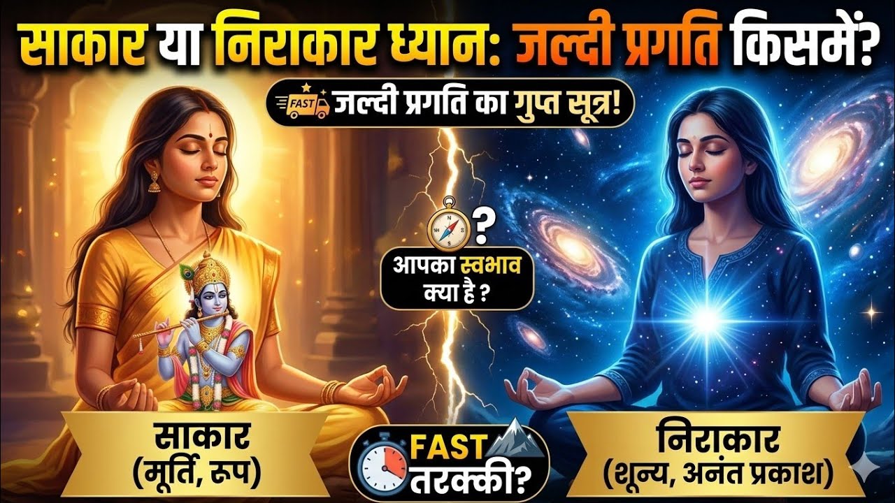 साकार या निराकार ध्यान: जल्दी प्रगति किसमें होती है? | Sakar vs Nirakar Meditation 🧘‍♂️