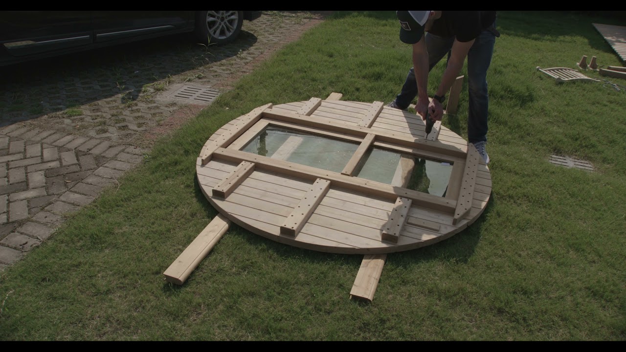 Redwood Outdoors - Classic Barrel Sauna Assembly