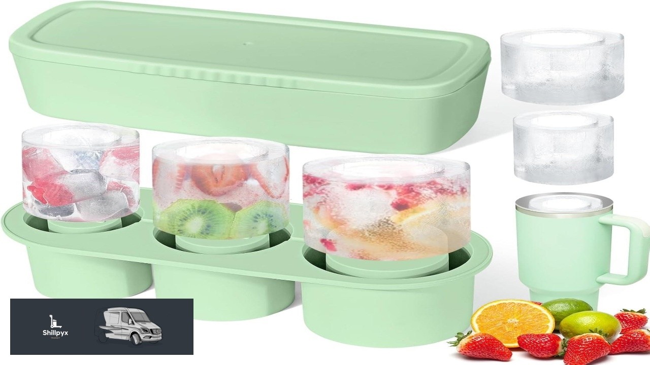 Ice Cube Tray for Stanley Cup Silicone Ice Cube Maker With Lid