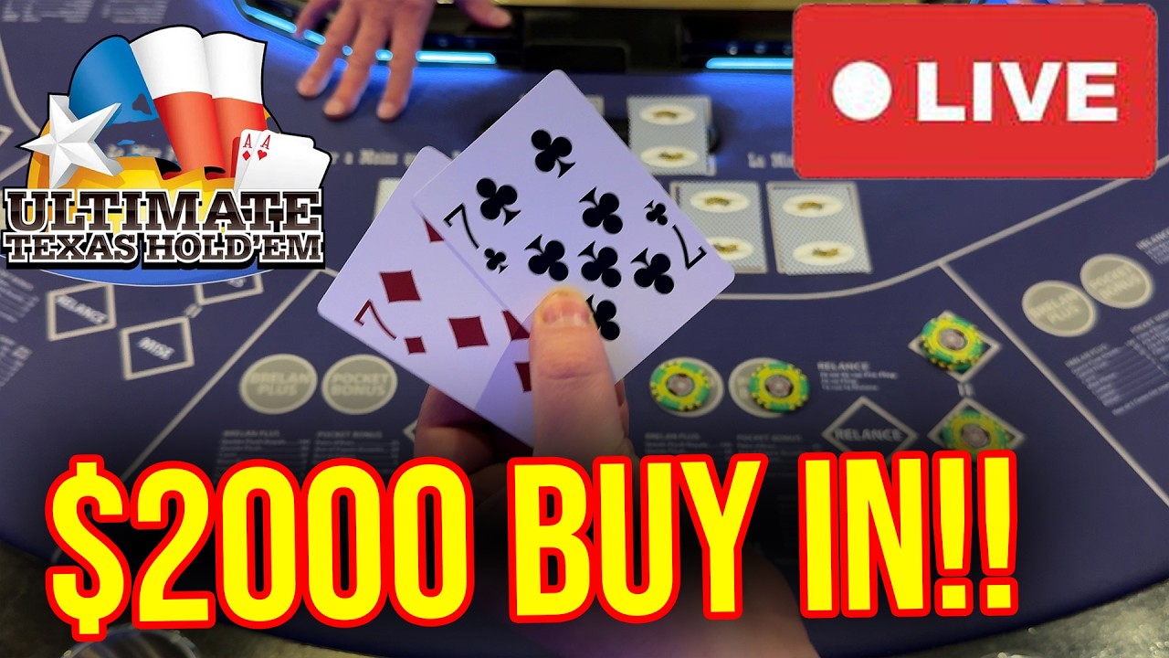 LIVE ULTIMATE TEXAS HOLD&rsquo;EM POKER!! #ultimatetexasholdem #poker