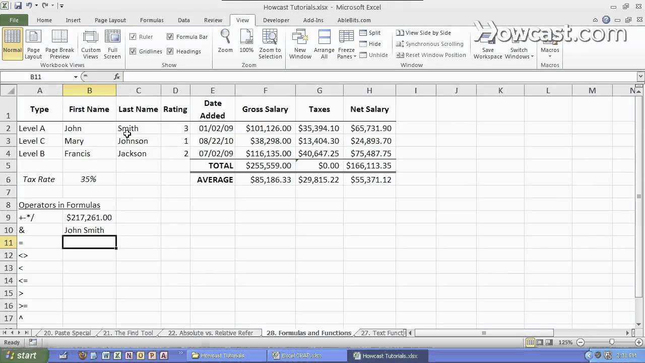 How to Understand Formulas & Functions | Microsoft Excel