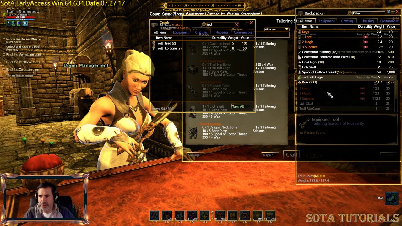 Shroud of the Avatar - Bone Armor - Explaining and Crafting