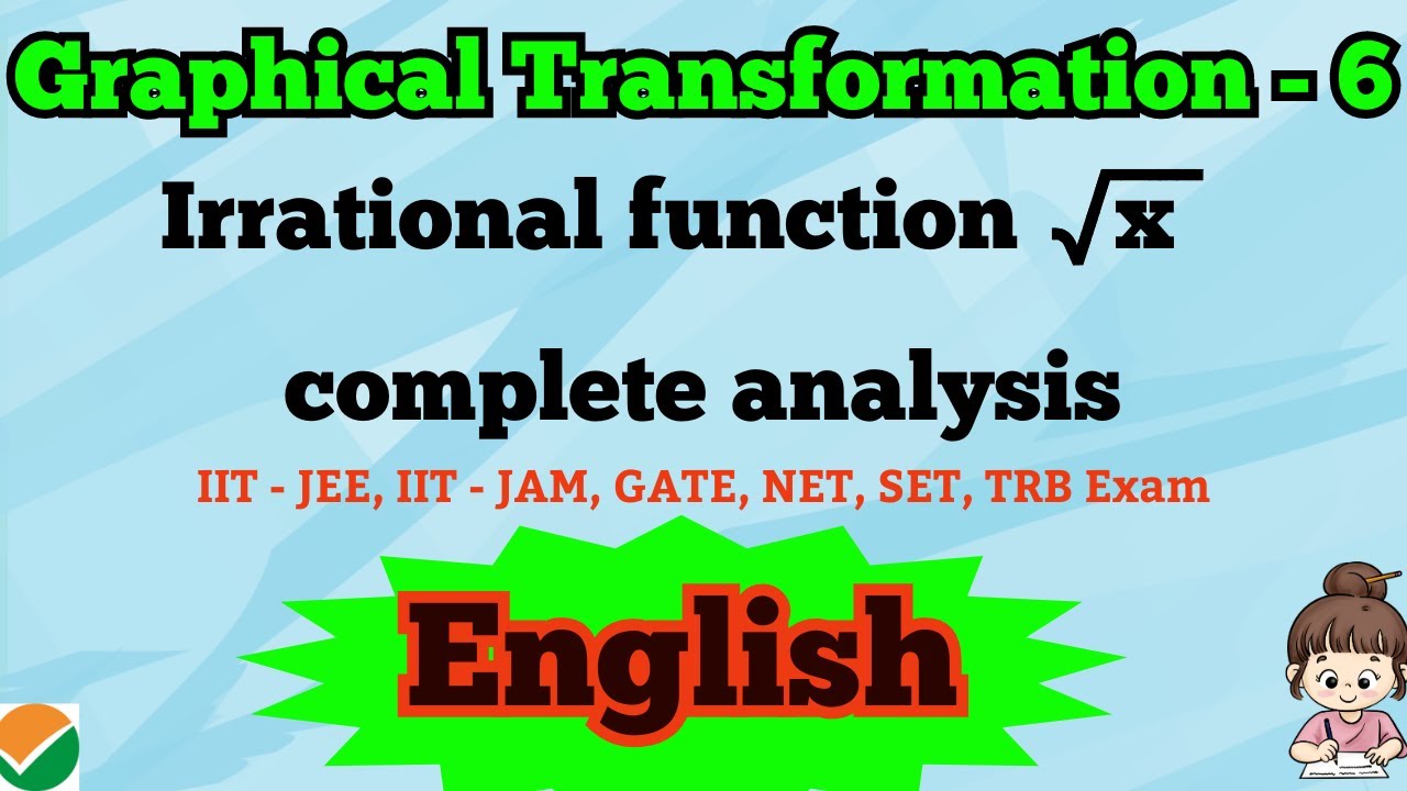 IIT-JEE 2025 | Graphical Transformation  | &radic;x Irrational Function in English | Justin Edwin #iit