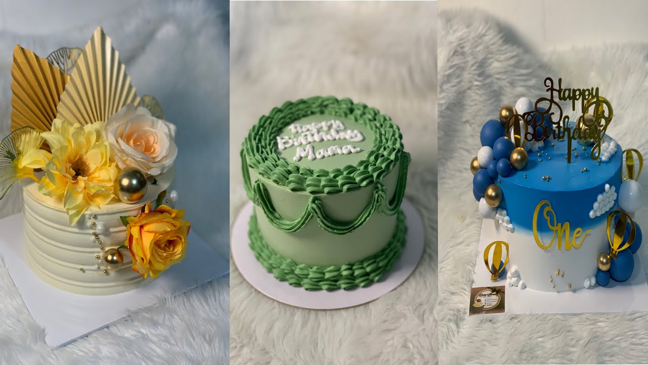 SIMPLE CAKE DESIGN I MimilouKitchen #cake #cakedecorating #cakedesign #vintagecake 