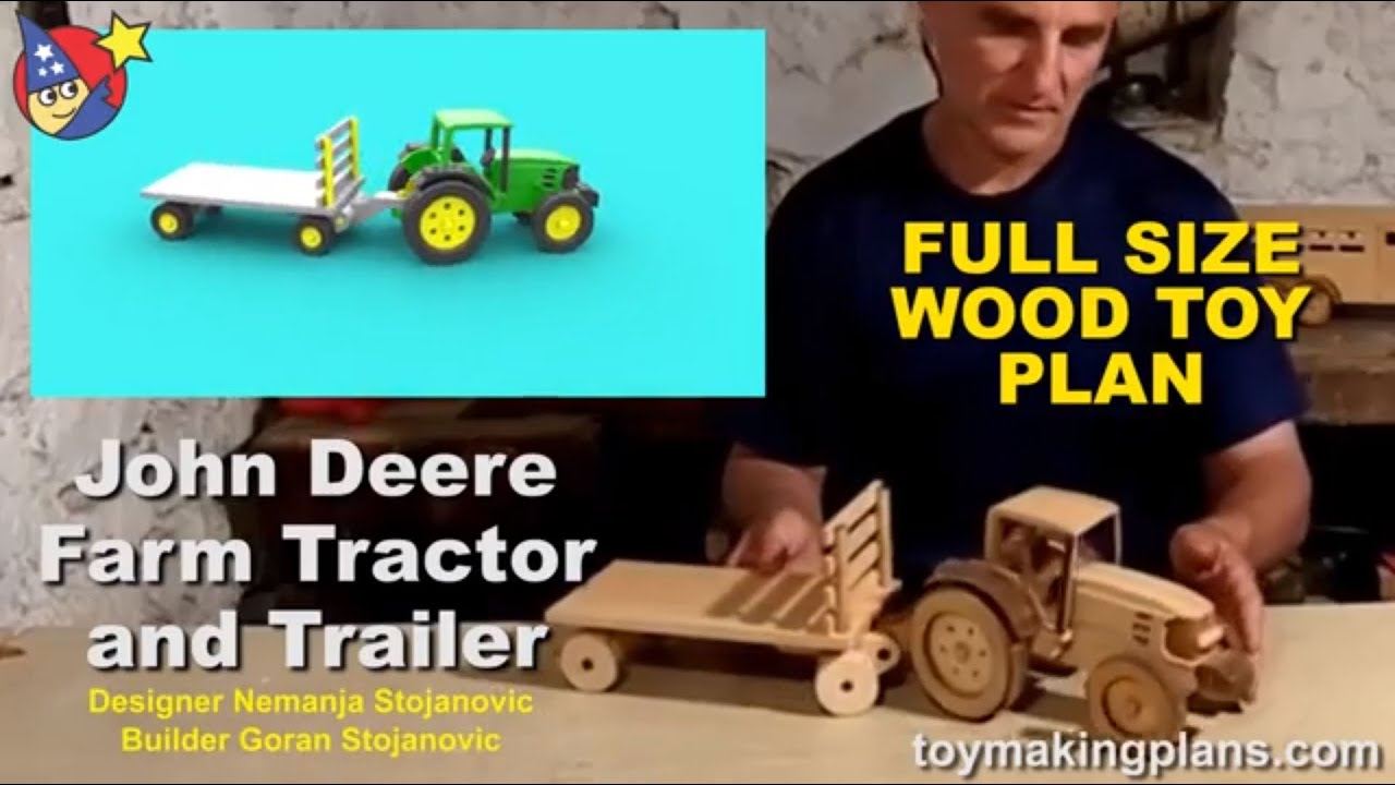 Wood Toy Plans - John Deere Tractor N Trailer