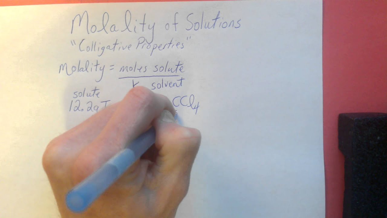 Determining the Molality of a Solution