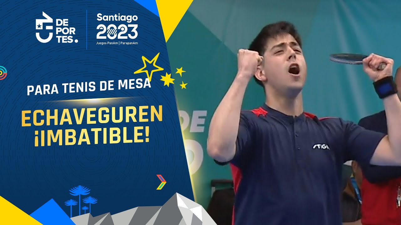 ¡IMBATIBLE! Manuel Echaveguren vence a Brasil y pasa a la final en para tenis de mesa -Santiago 2023