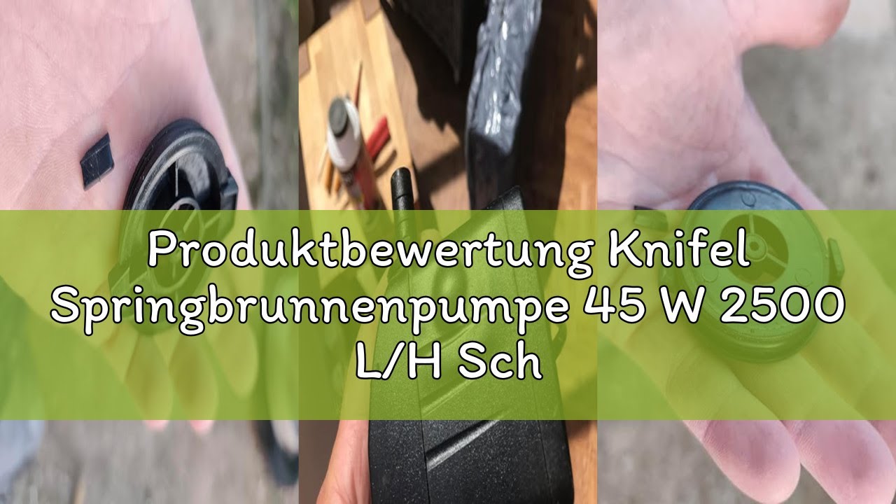 Produktbewertung Knifel Springbrunnenpumpe 45 W 2500 L/H Schutz vor überhitzung Funktion Ultra Leise
