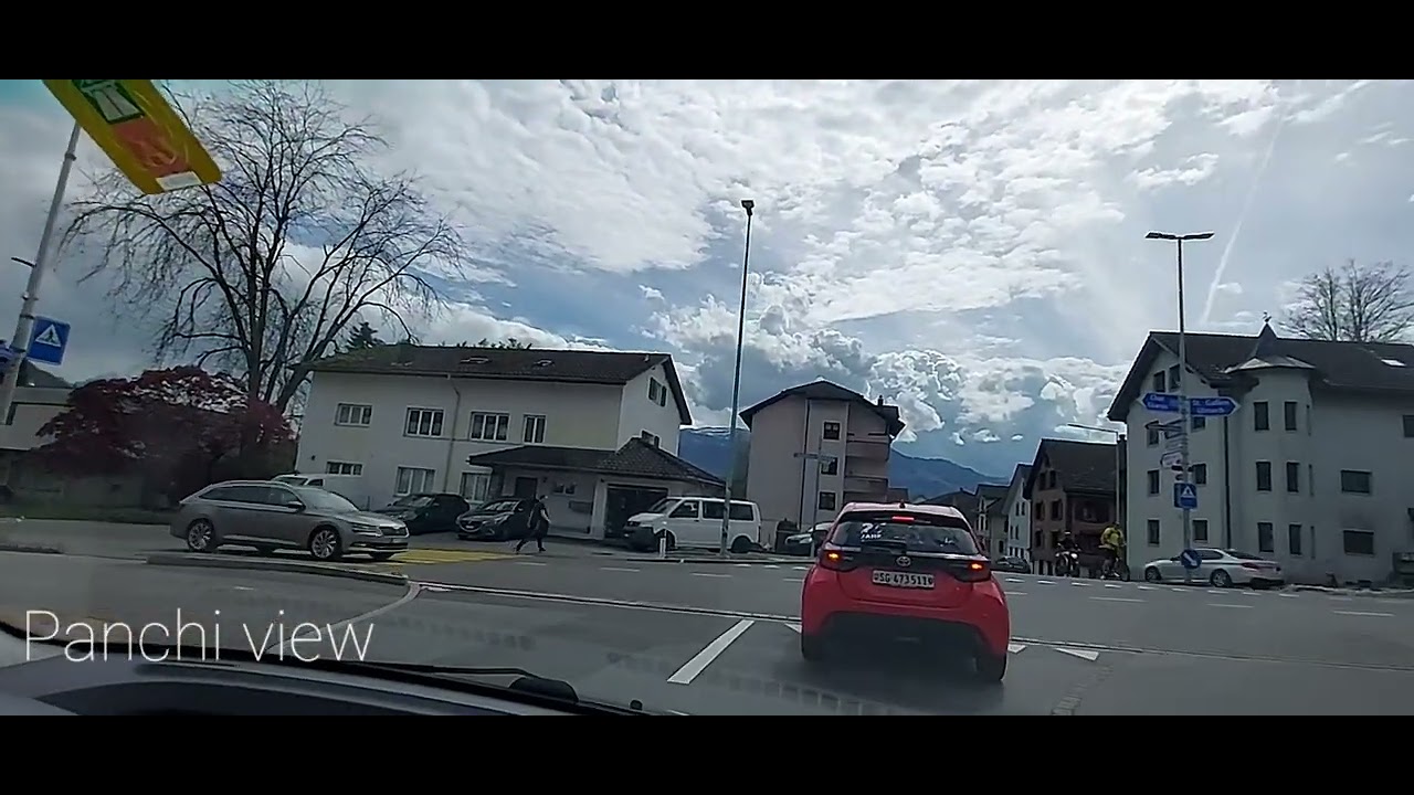 Switzerland 🇨🇭# Kaltbrunn # nature # mountains # road drive #  beautiful buildings#