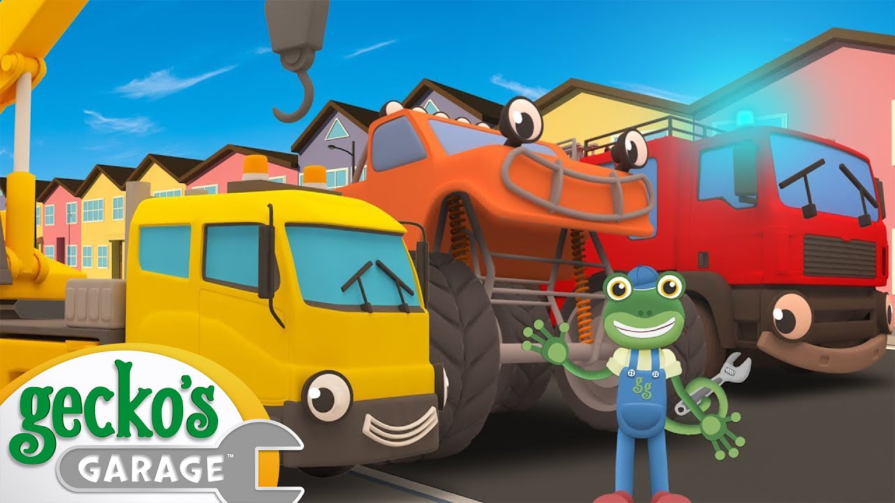 Wheels On The Trucks 🚚 Gecko's Garage | Trucks For Children | Cartoons For Kids