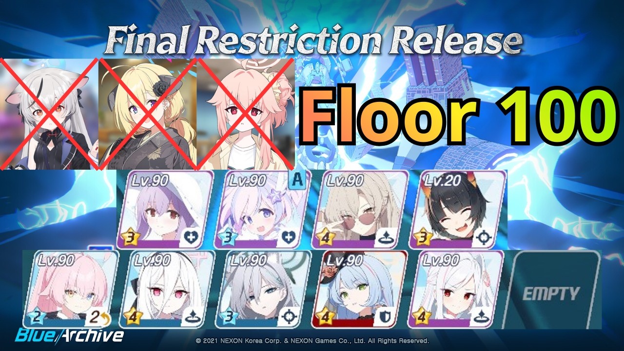 [Blue archive] The Fury of Set blue floor 100 | Niya clear | FRR FoS stage 100