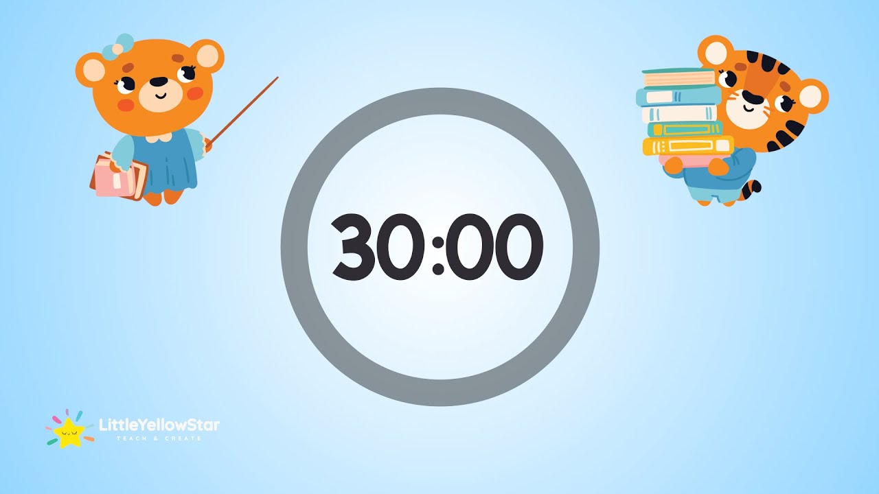 Fun Timer For Kids - 30 Minutes Countdown Timer For Kids With Happy Music | Classroom Timer