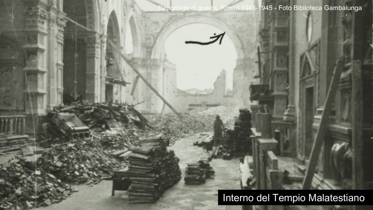 Video bombardamenti Rimini durante la seconda guerra mondiale 1943-1945.