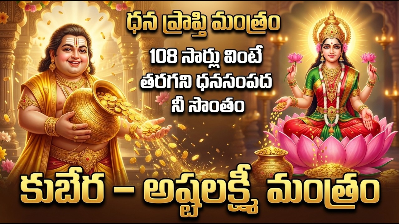 ఈ లక్ష్మీ కుబేర మంత్రం రోజూ వింటే సంపద మీ ఇంటికి వస్తుంది | Sri Lakshmi Kubera Mantra Telugu