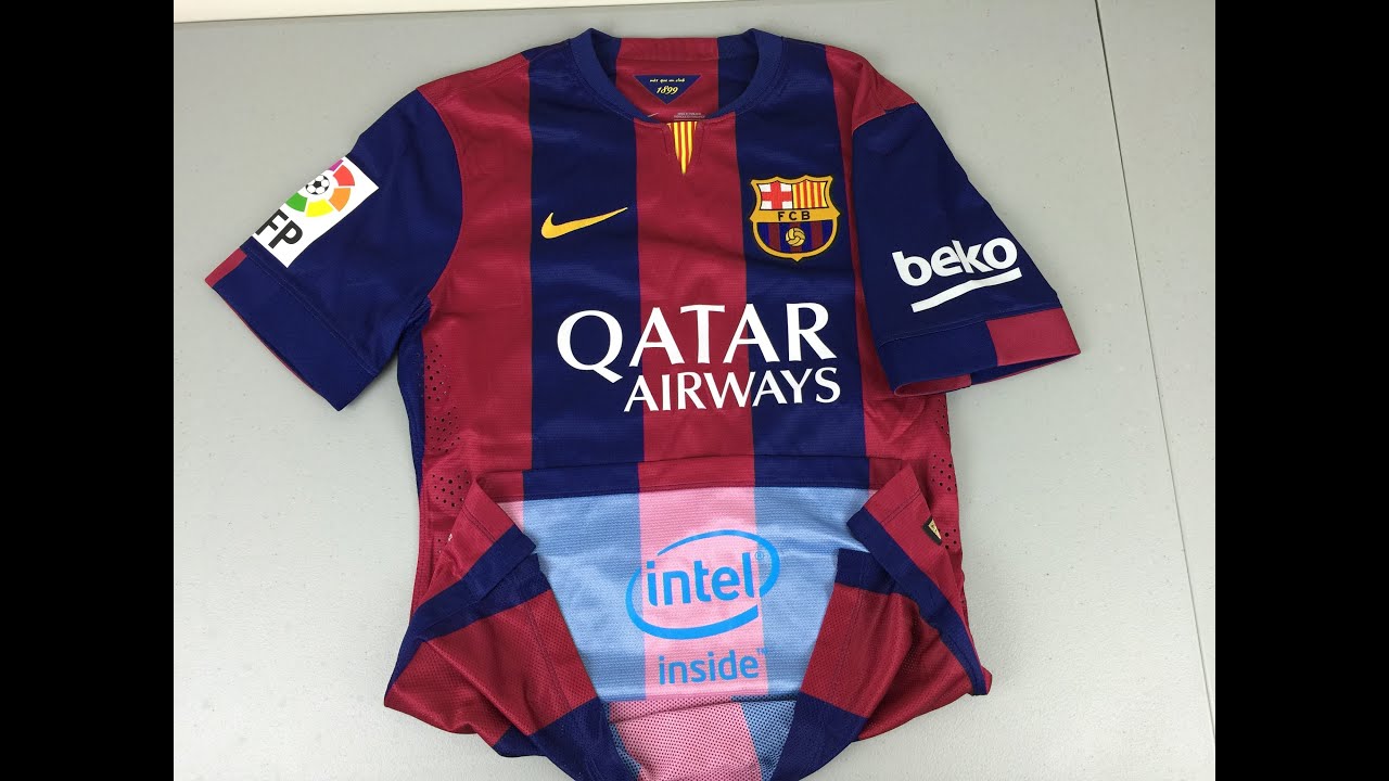 Review and Comparison of 2014-2015 Authentic and Replica FC Barcelona Home Jerseys