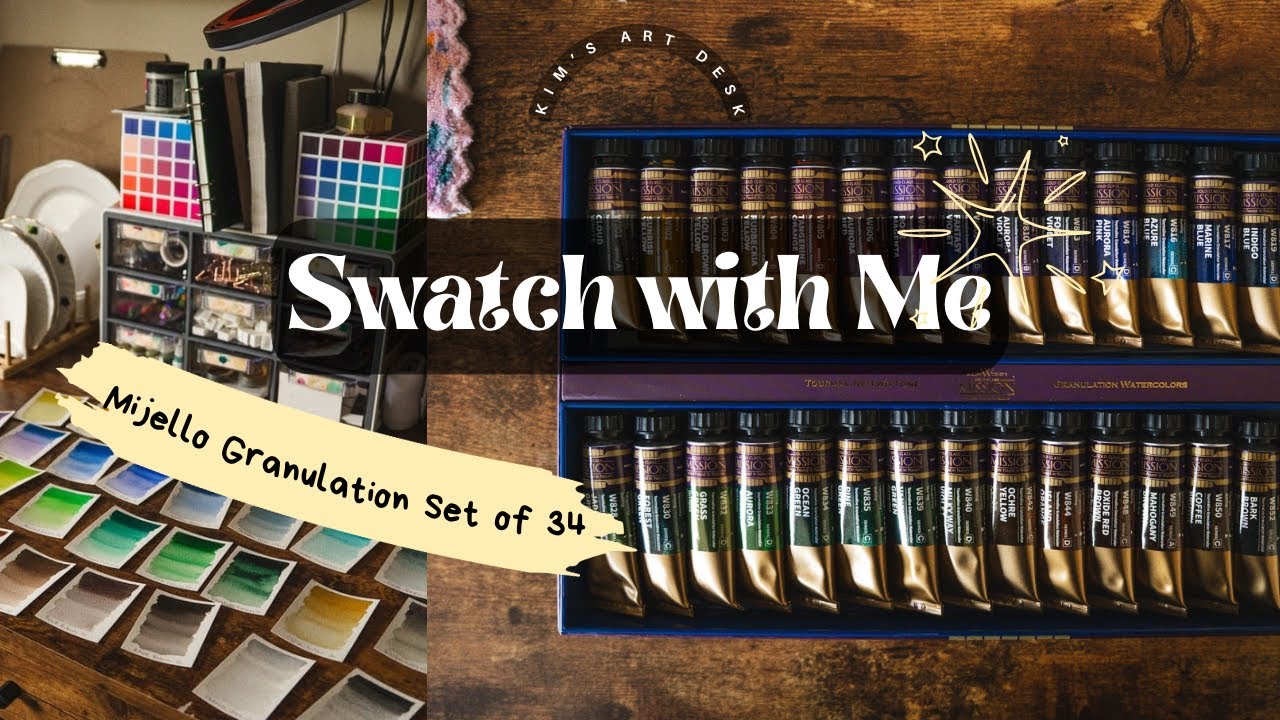 Swatch With Me - Mijello Tourmaline Two Tone Granulation Watercolors