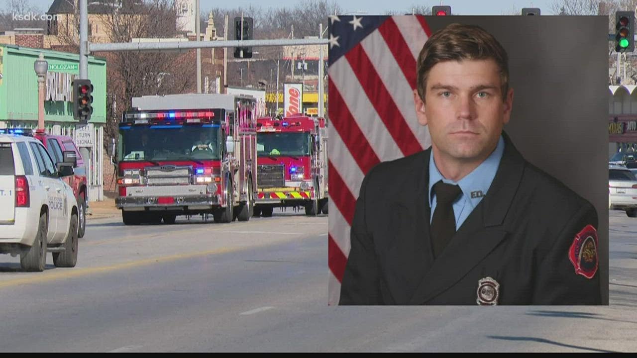 Community lines procession route to honor fallen firefighter