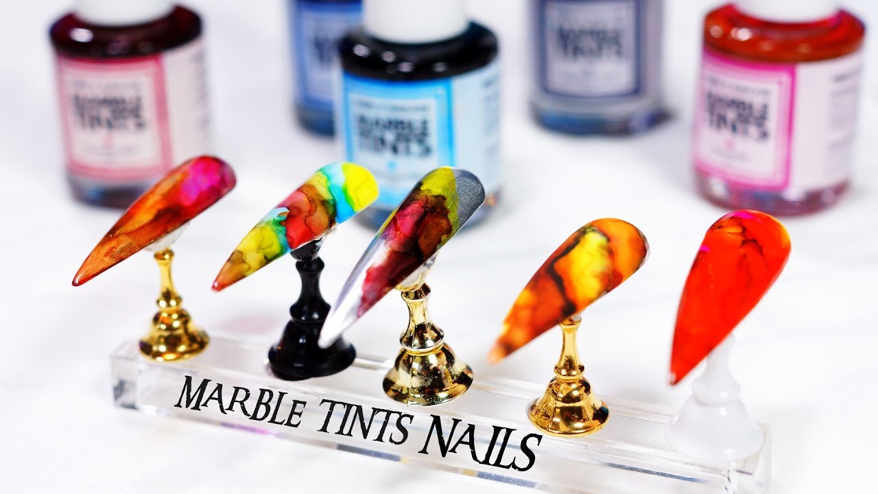 Beautiful Marble Tints Nail Art
