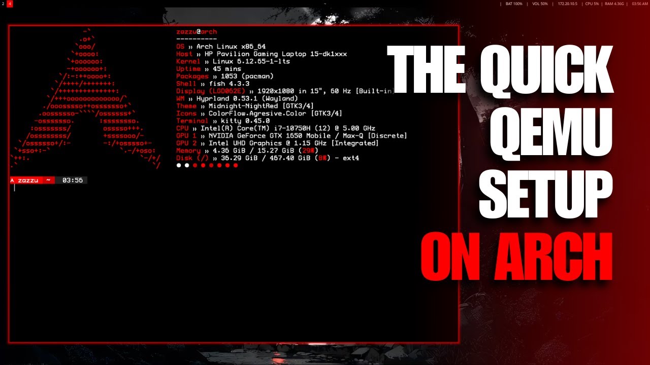 How to Setup Virtual Machines on Arch Linux (QEMU + Virt-Manager + KVM)