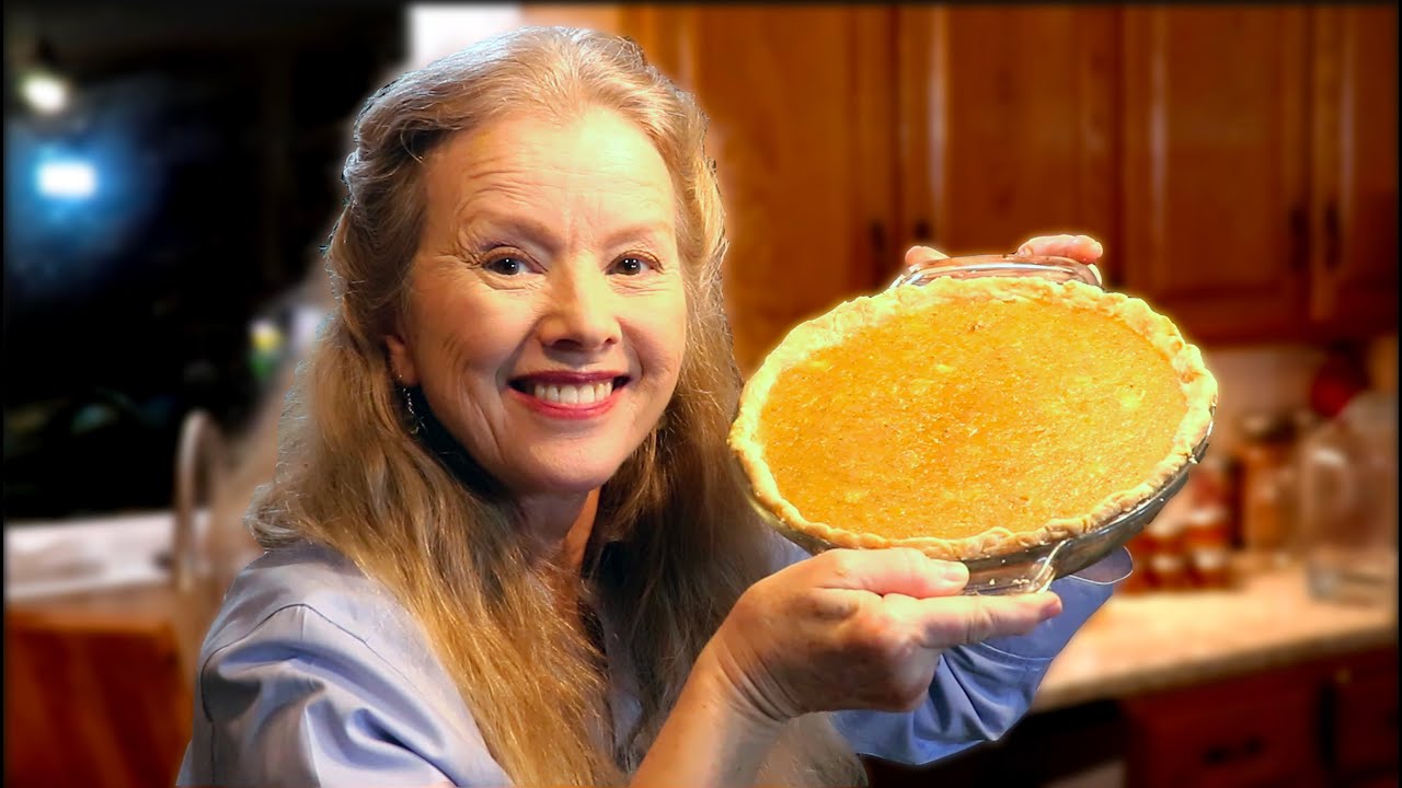 How to make CUSHAW SQUASH Pie with homemade crust! {Green Striped Squash}
