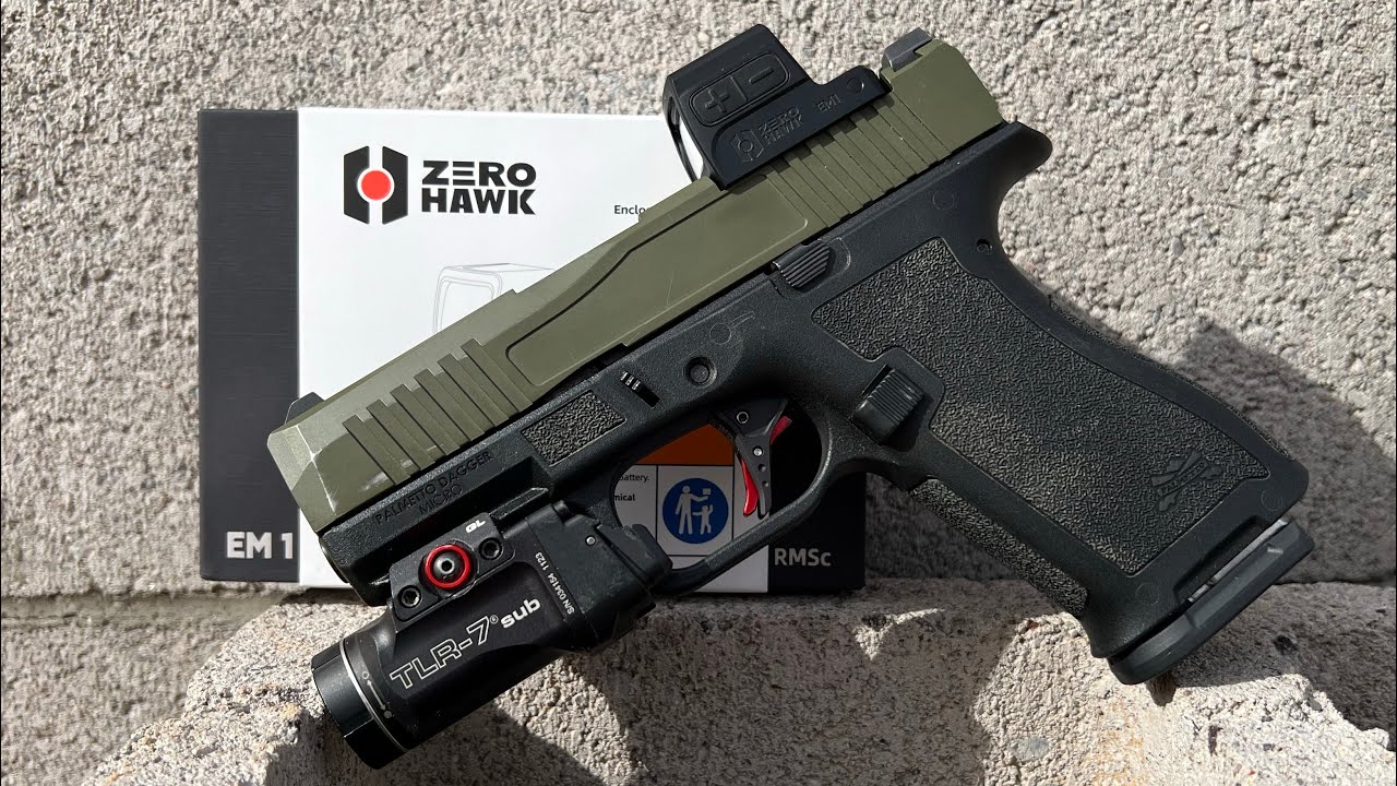 ZeroHawk EM-1 Enclosed emitter red dot. 