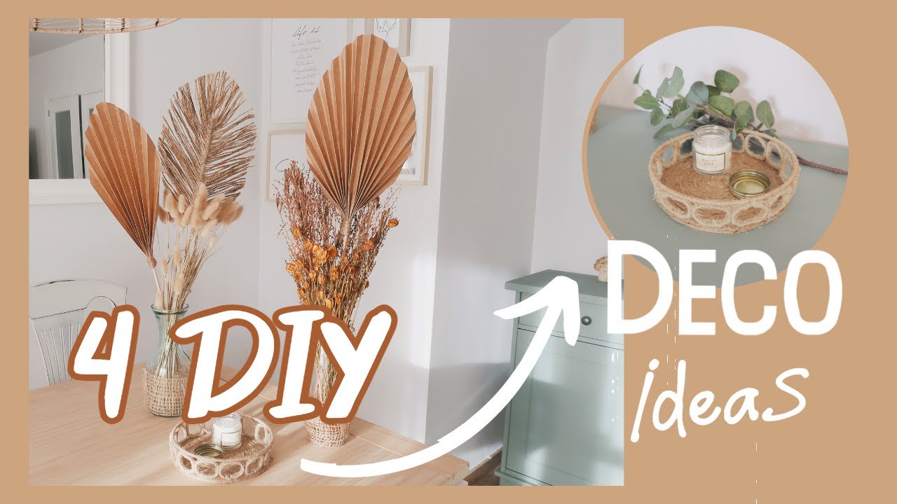 4 DIY de Decoración | Hojas de Papel Kraft | Cesta de yute | Boho Deco IDeas | Zulmiraaify