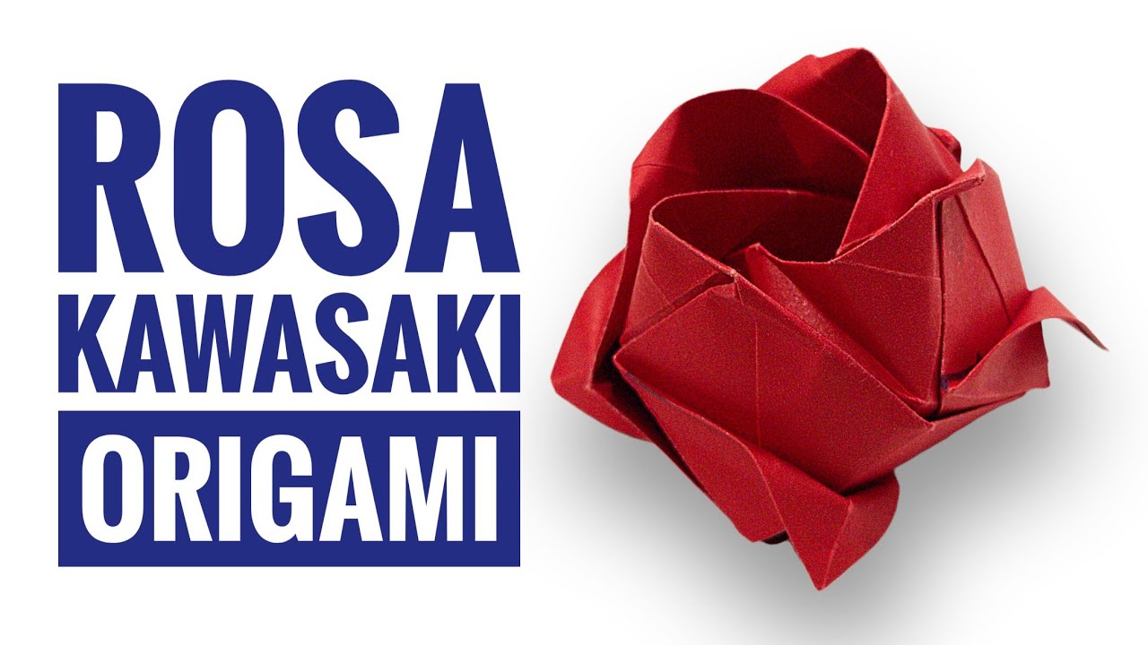 ROSA KAWASAKI 🌹 -  Como hacer una rosa de papel - Flor de origami🌹🌹🌹