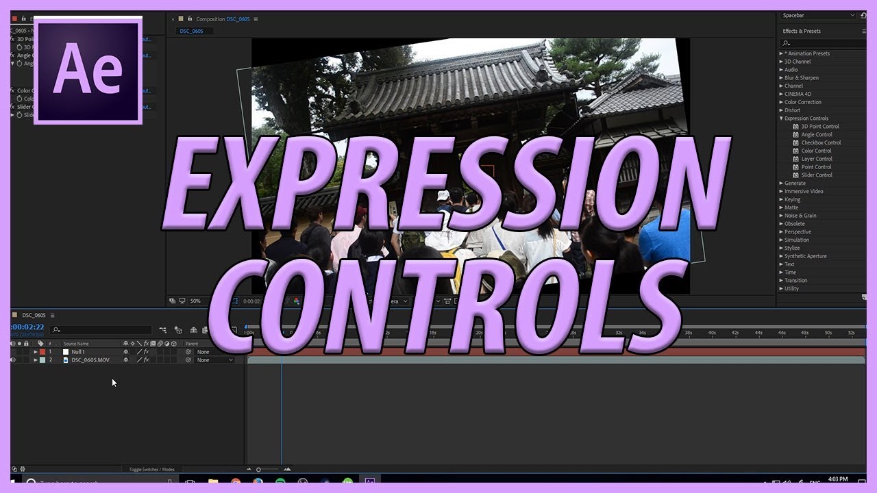 How to Use Expression Controls in Adobe After Effects CC 2018