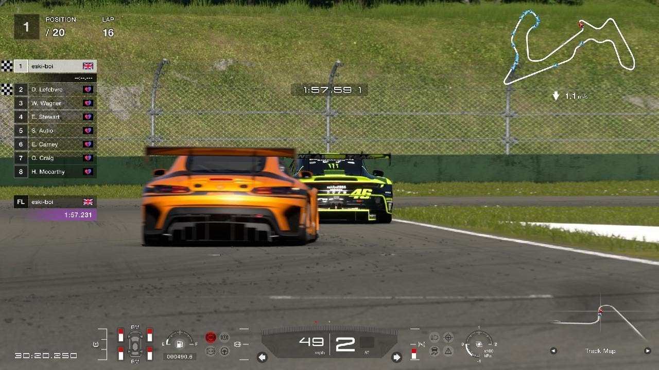 GR3 Race Vs Sophy AI