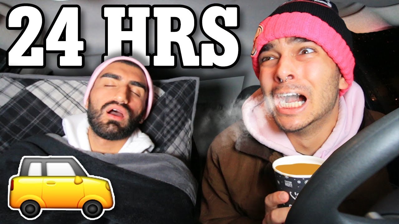 Last To Leave The Car Wins! (SPENT 24 HOURS IN MY CAR) *CHALLENGE*