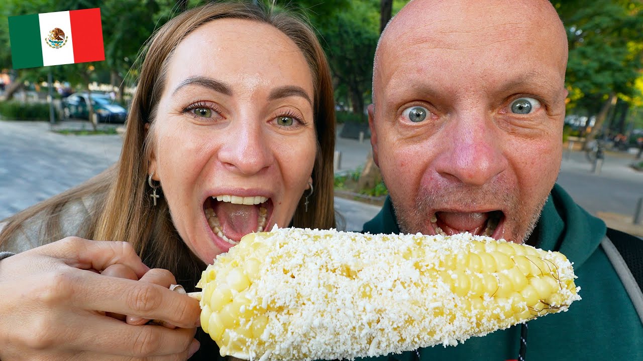 🇲🇽 PAPÁ RUSO PROBANDO ELOTES POR PRIMERA VEZ en MÉXICO y SE QUEDA ENAMORADO 😍