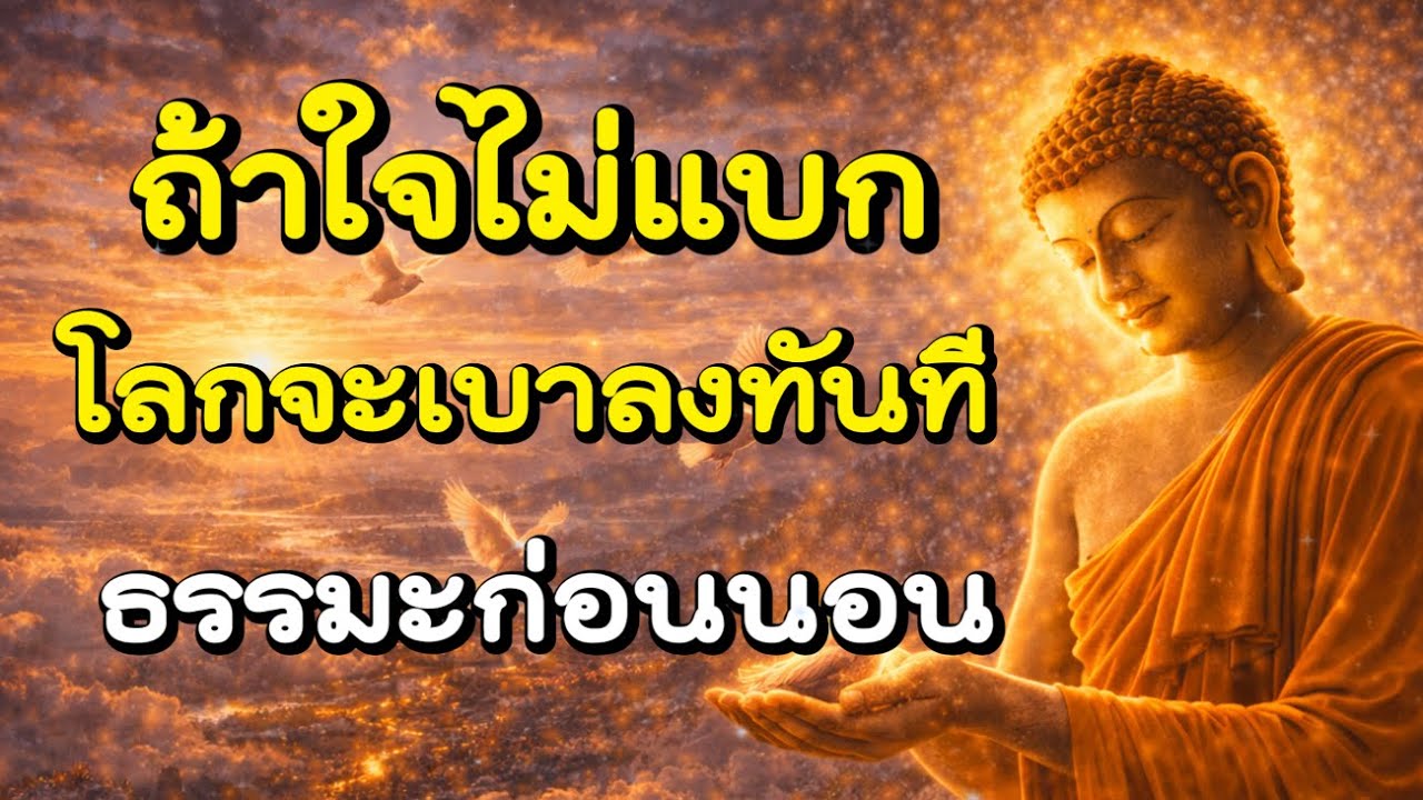 ถ้าใจไม่แบก โลกจะเบาลงทันที ธรรมะก่อนนอน | ฟังธรรมก่อนนอน , ฟังธรรมสอนใจ | Ep.34