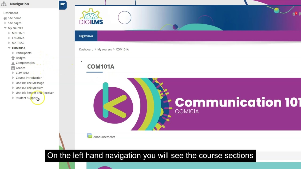 Course Navigation (Student Orientation Course: Module 2)