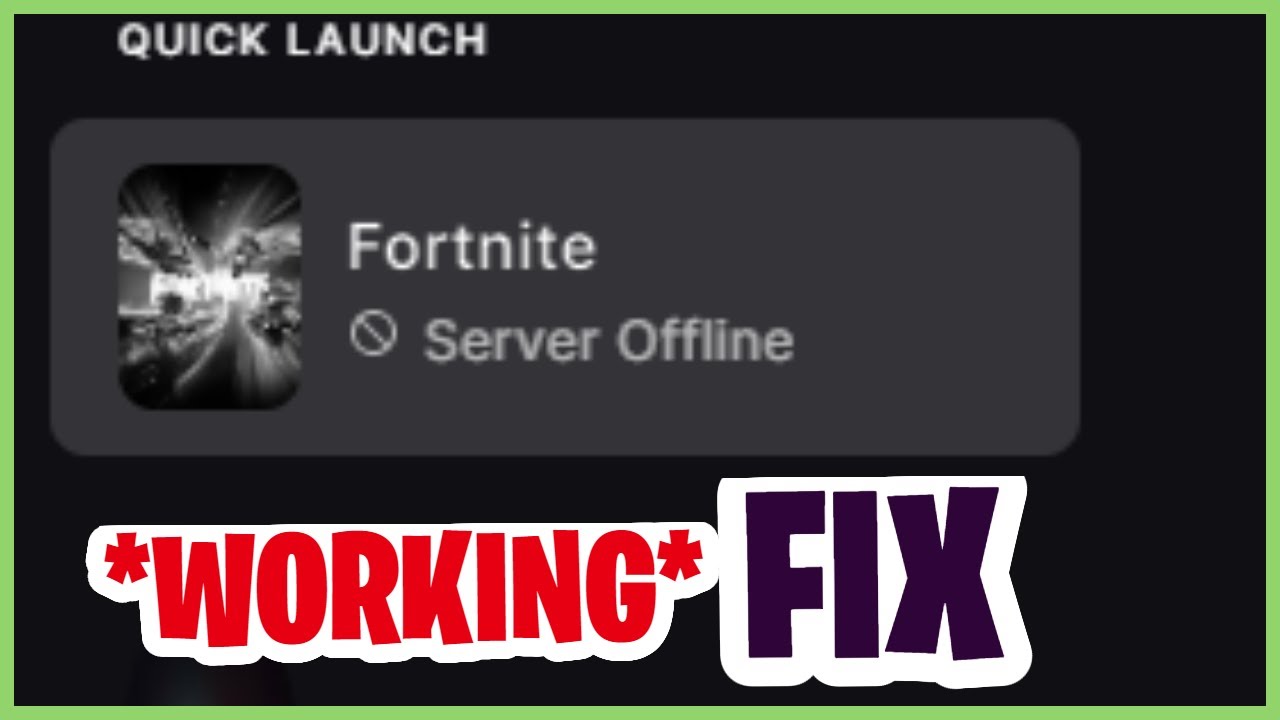 FORTNITE SERVER OFFLINE How to Fix? Fortnite Server Offline Epic Games Launcher FIX *WORKING*