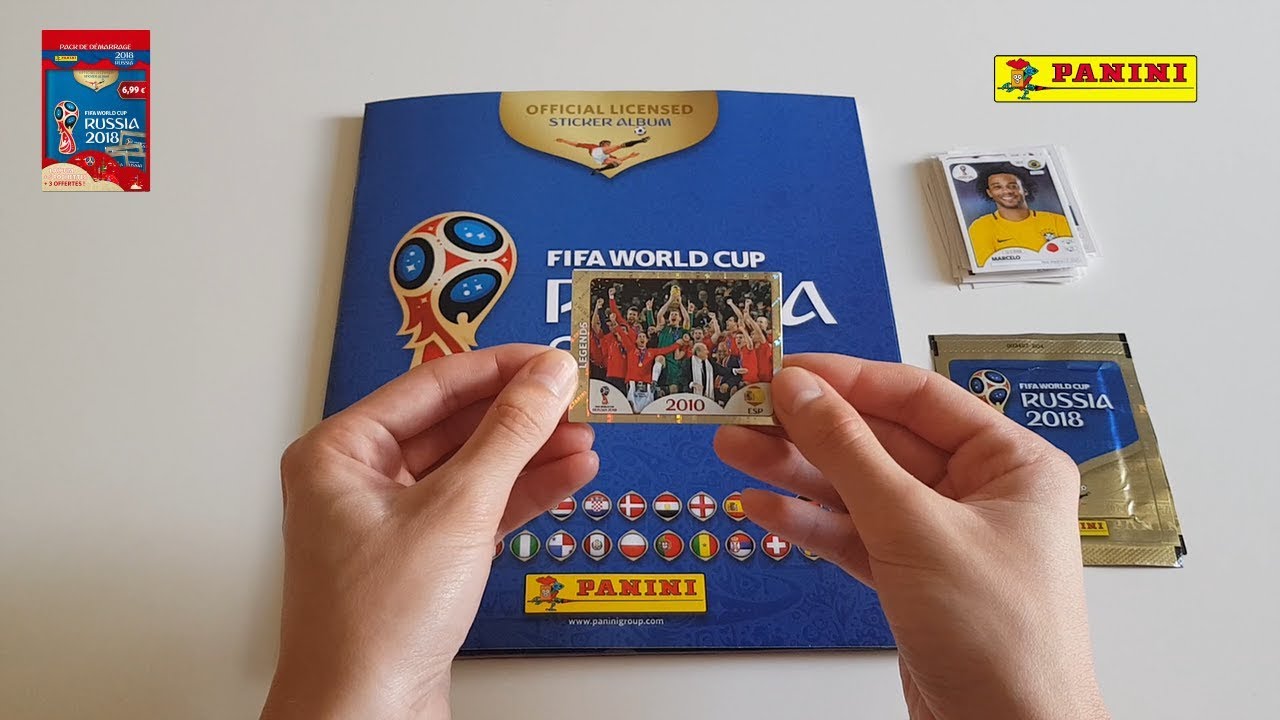 OUVERTURE DU PACK DE DEMARRAGE DE STICKERS PANINI COUPE DU MONDE 2018