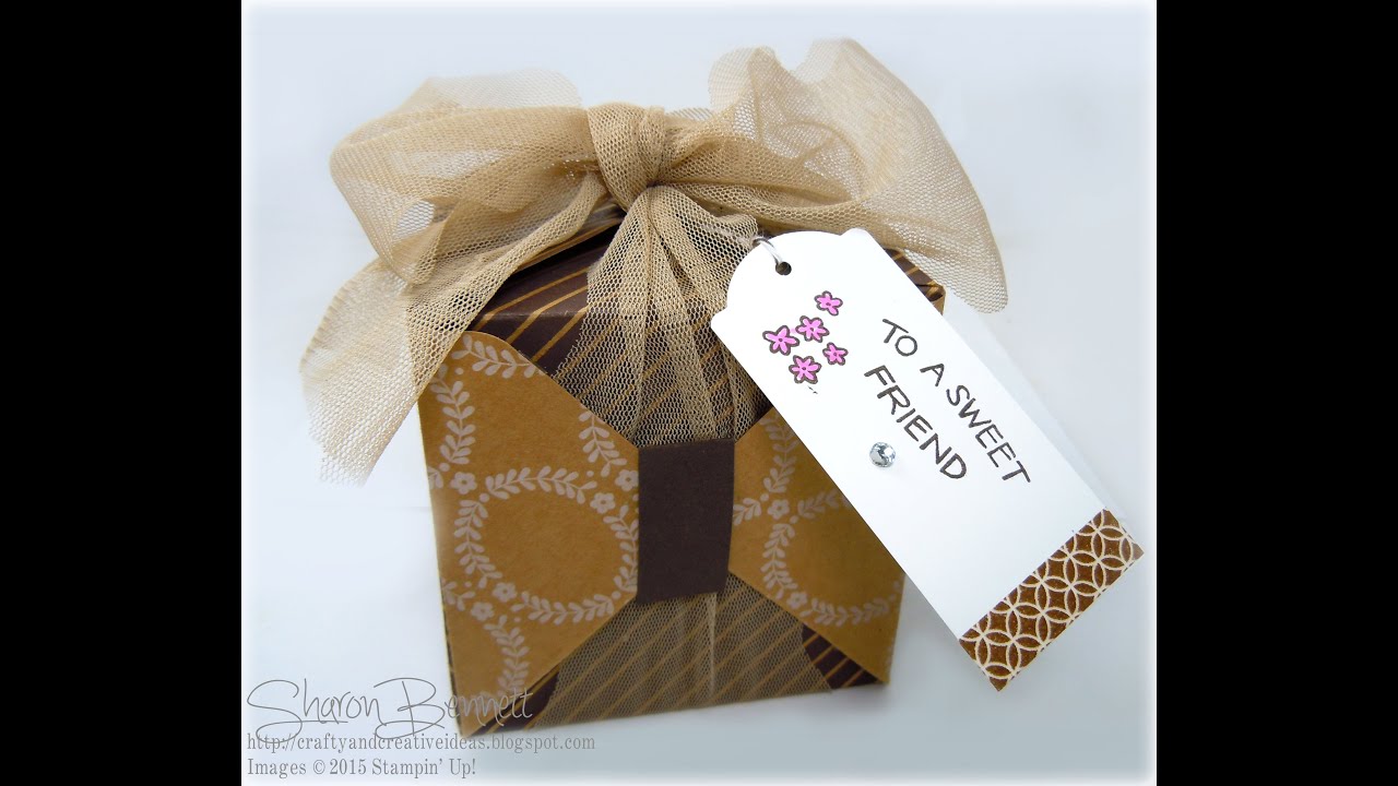 Stampin Up LARGE GIFT BOX using Gift Box Punch Board