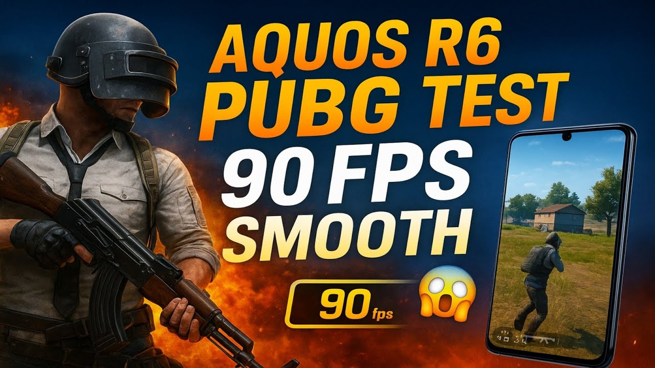 “AQUOS R6 PUBG Test 🔥 90 FPS Smooth Gameplay 😱 | Best Phone for PUBG?”
