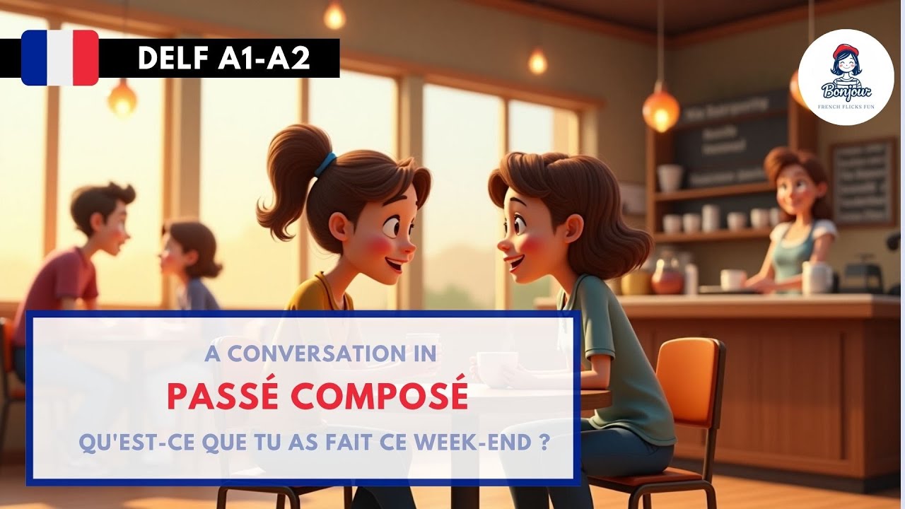 French Conversation in Passé Composé with Être & Reflexive Verbs (A1-A2)