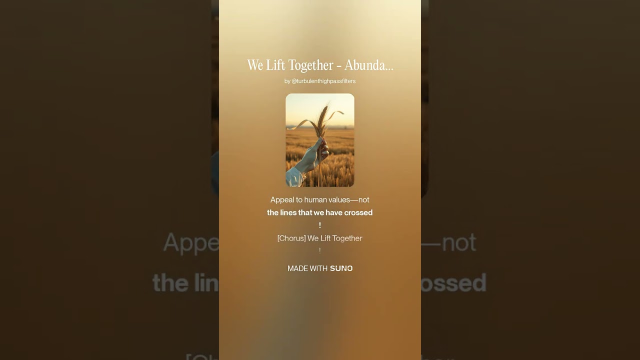 We Lift Together 3 - Abundance #AI​ #Song​ by #Suno​ #lyrics​ by #Kimi #music​ #newmusic​